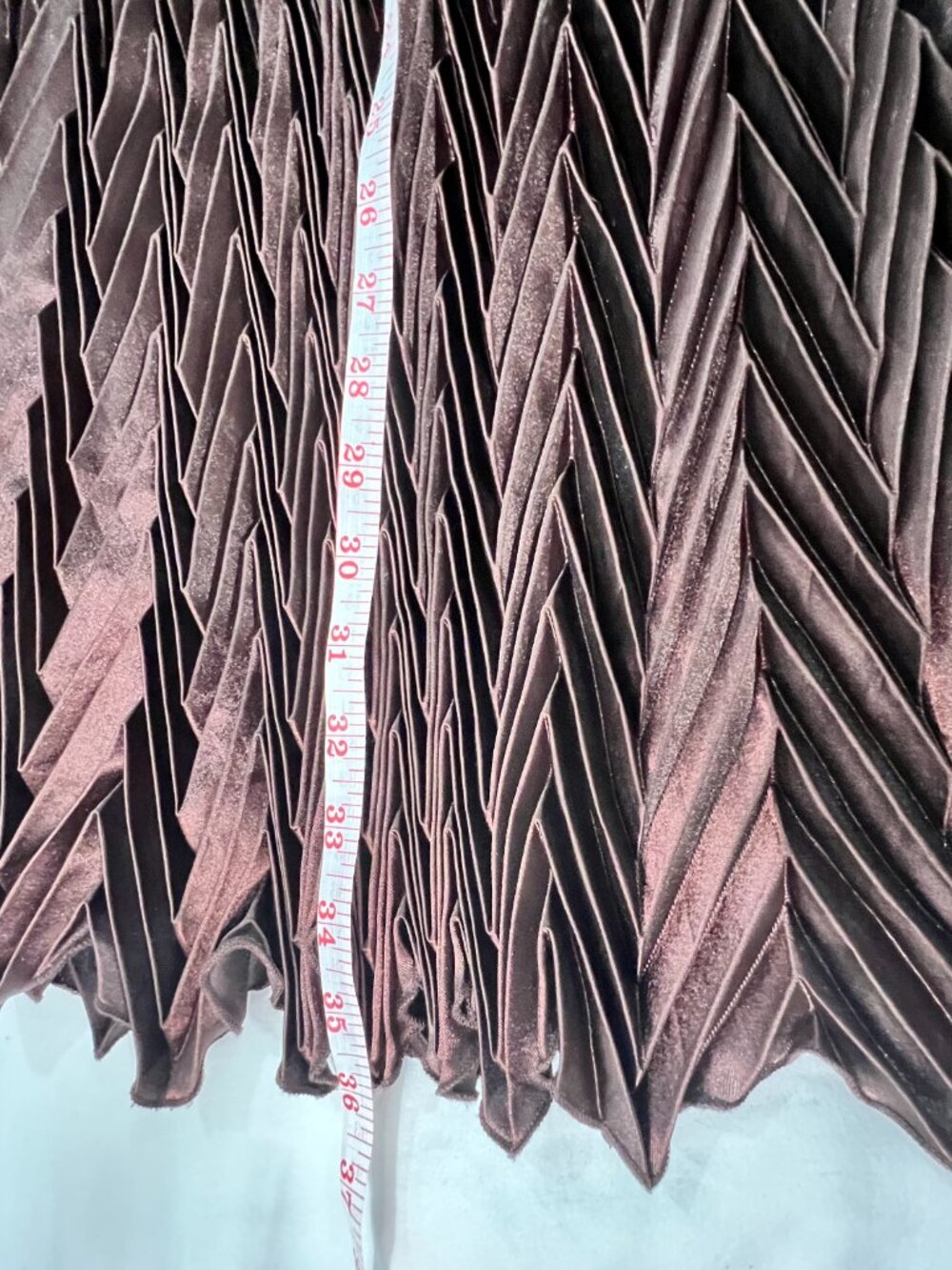 Cachet Brown Accordion Pleated Origami Maxi Skirt Size M - Picture 4 of 5